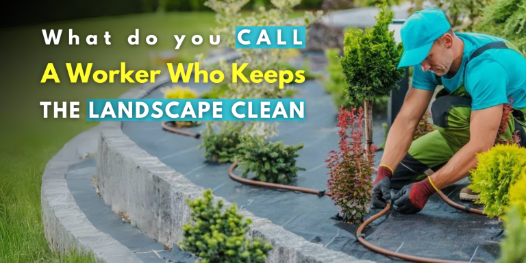 a landscaper setting a irrigation system in garden