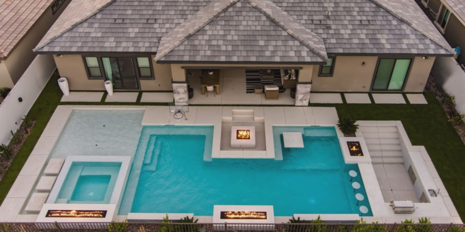 Fancy Concrete Pool Designs | AV Landscaping UAE