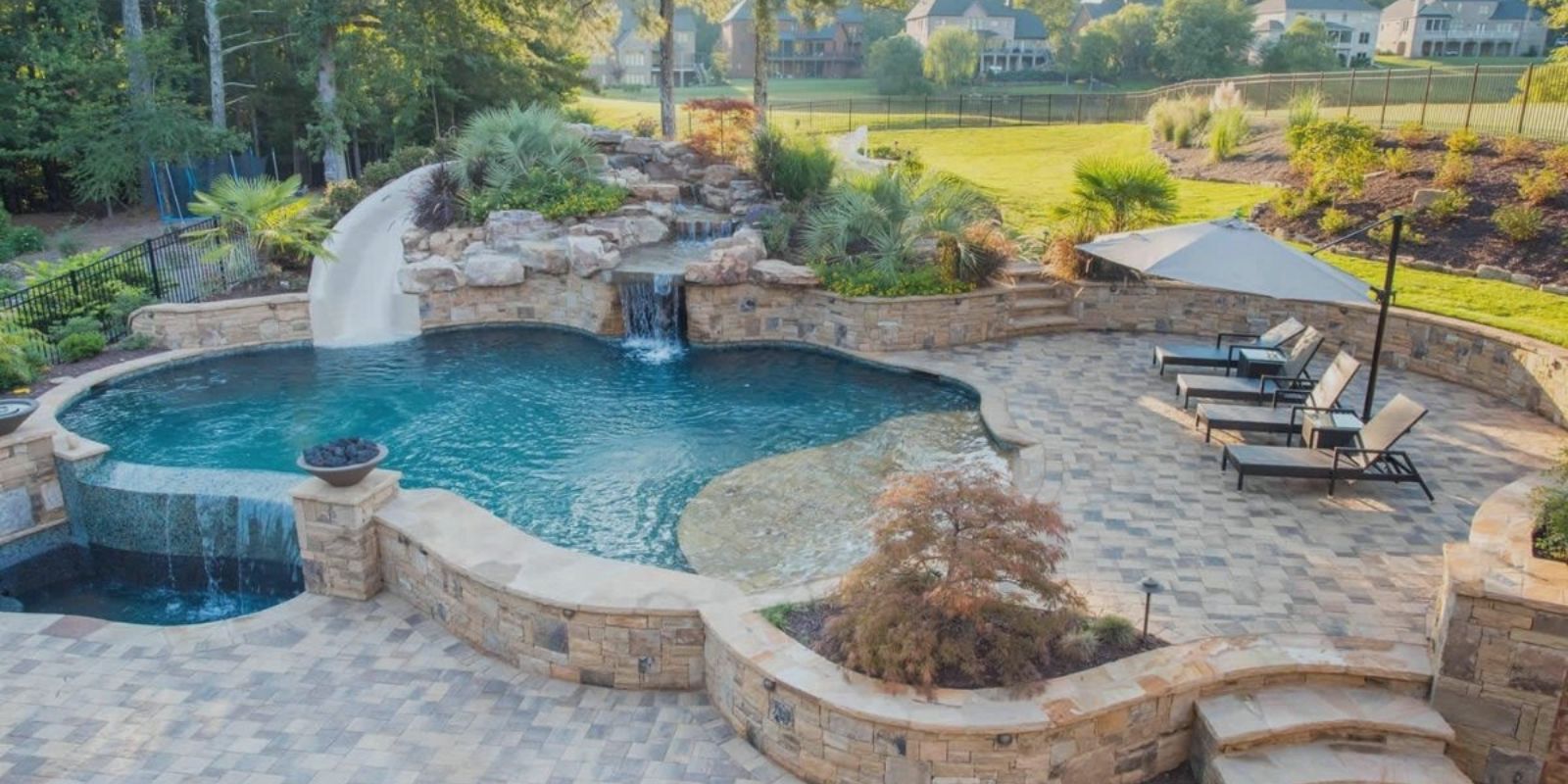 Fancy Concrete Pool Designs | AV Landscaping UAE