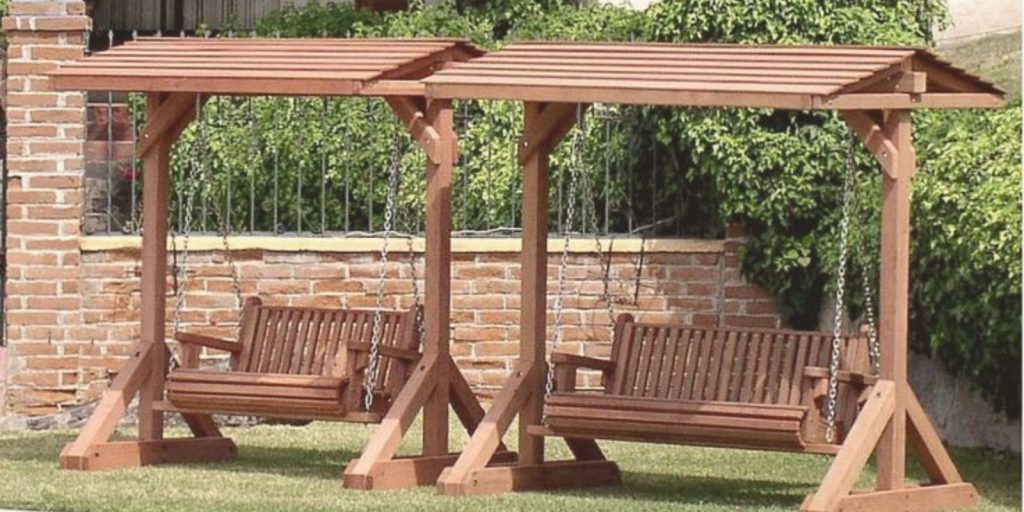 Traditional Wooden Garden Bench Swing