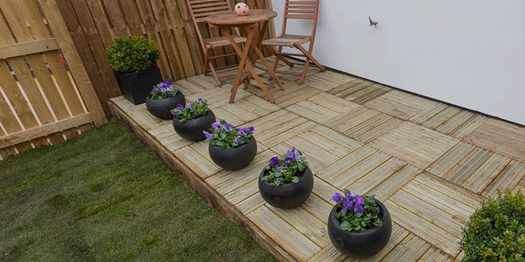 Wooden deck tiles