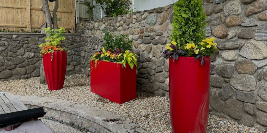 Contemporary Steel Planters