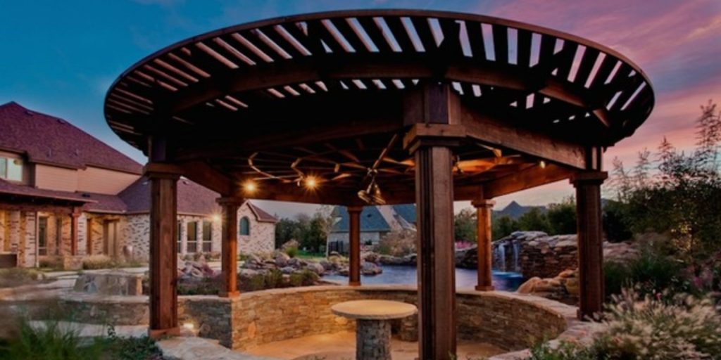 Circular Wooden Pergola