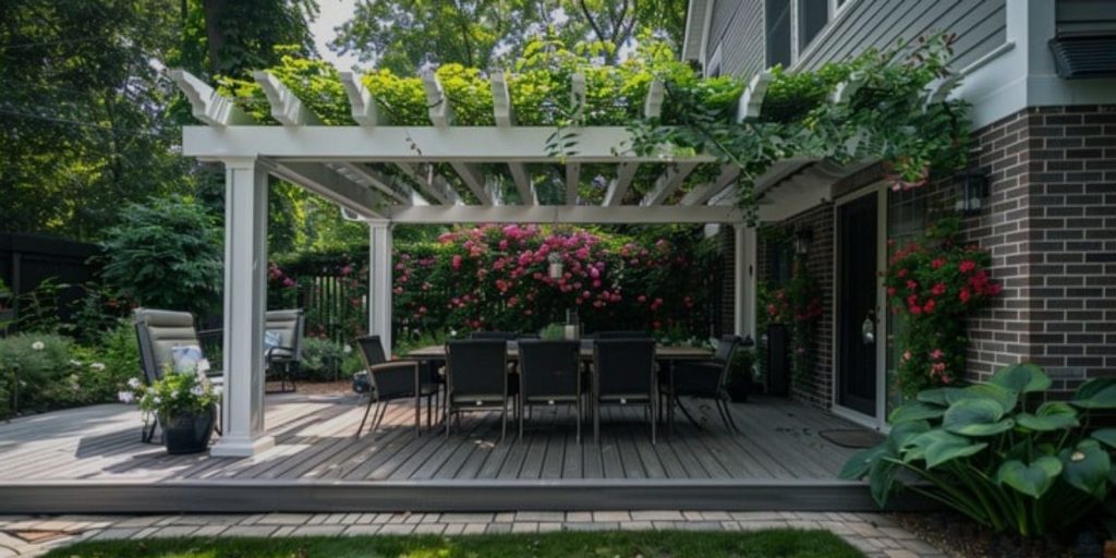 Pergola with Integrated Planters