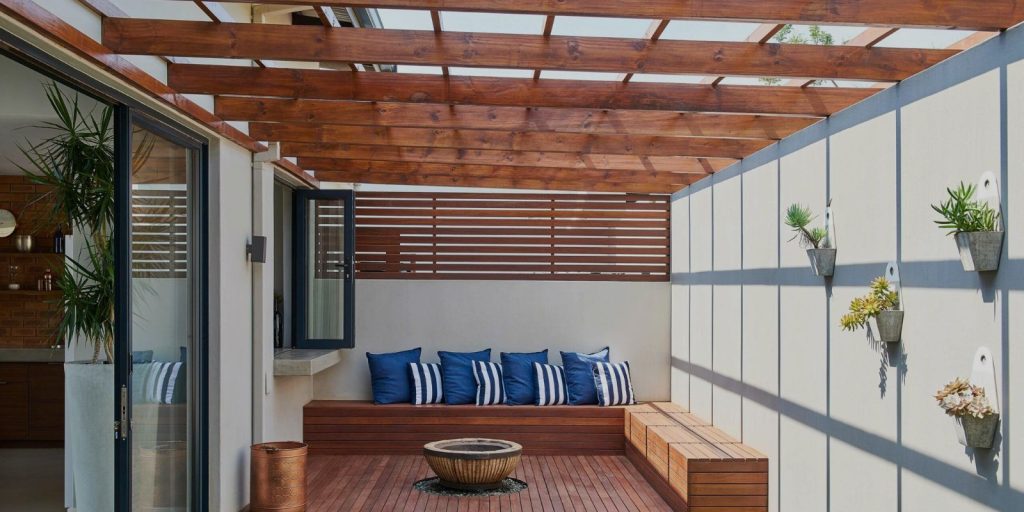 Sliding Panel Wooden Pergola