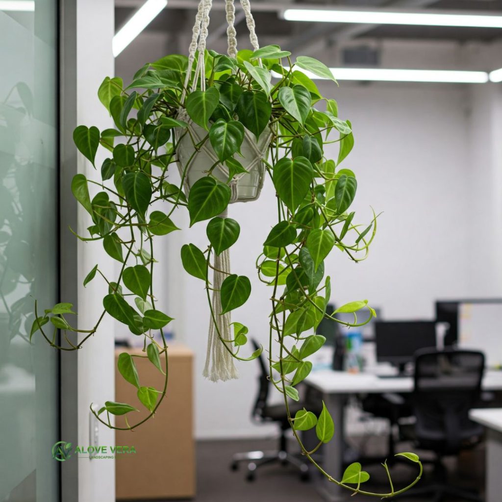 portulaca plant in an office