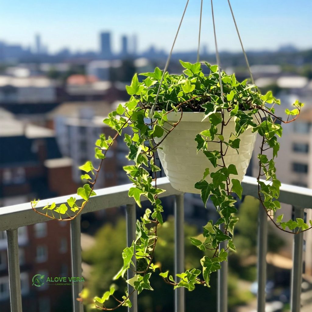 english ivy plant in the outside of terrace