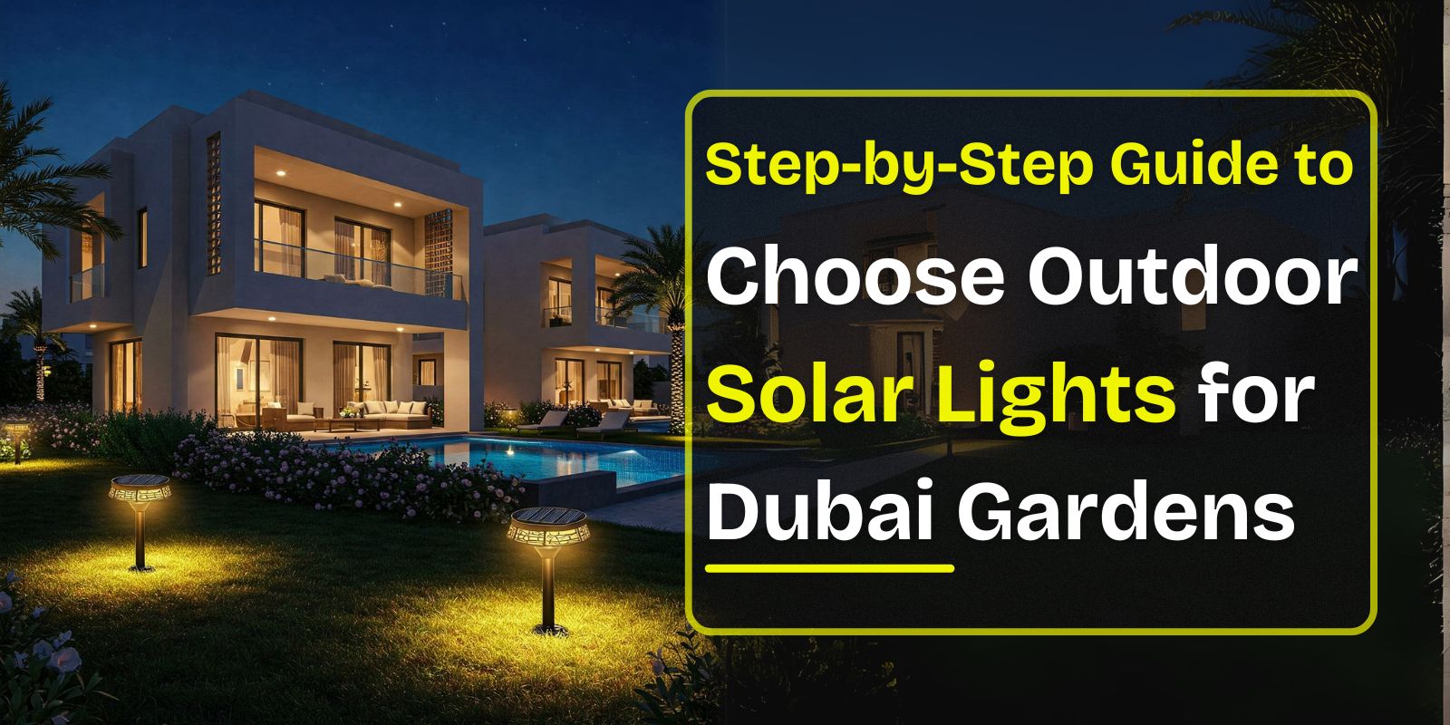 Choosing the Best Outdoor Solar Lights for Your Dubai Garden