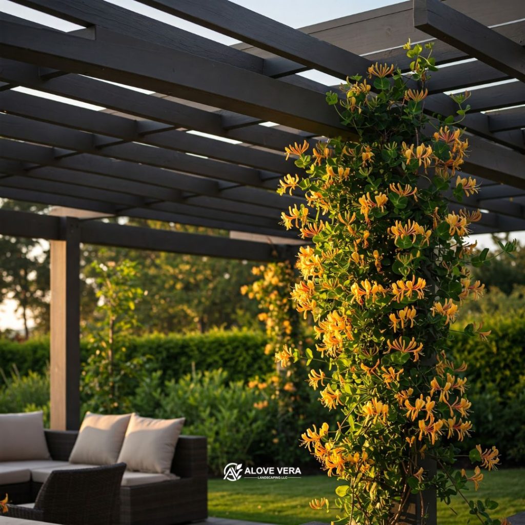 The Best Climbing Plants for Pergolas in Dubai 8 Honeysuckle plant for pergola