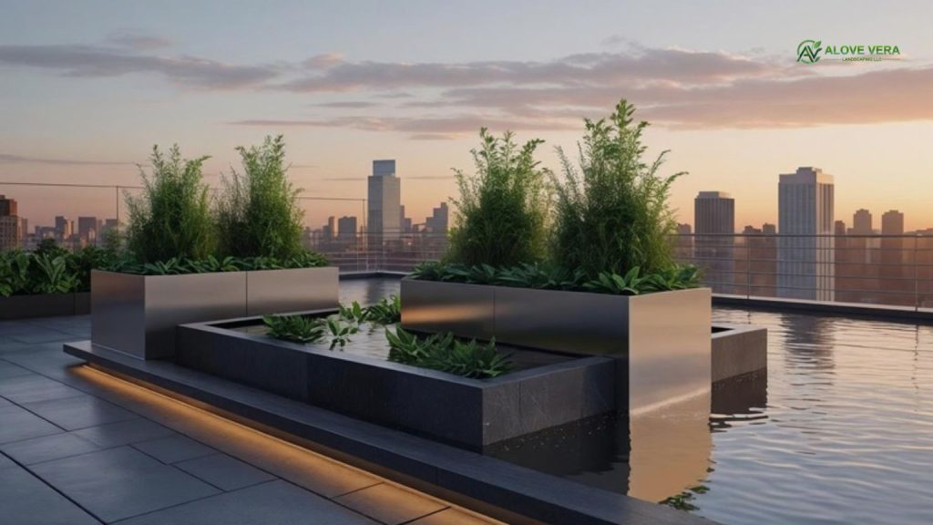 Rooftop Water Features: Creating Urban Cool Zones in Dubai 6 AVLandscaping’s Turnkey Rooftop Solutions
