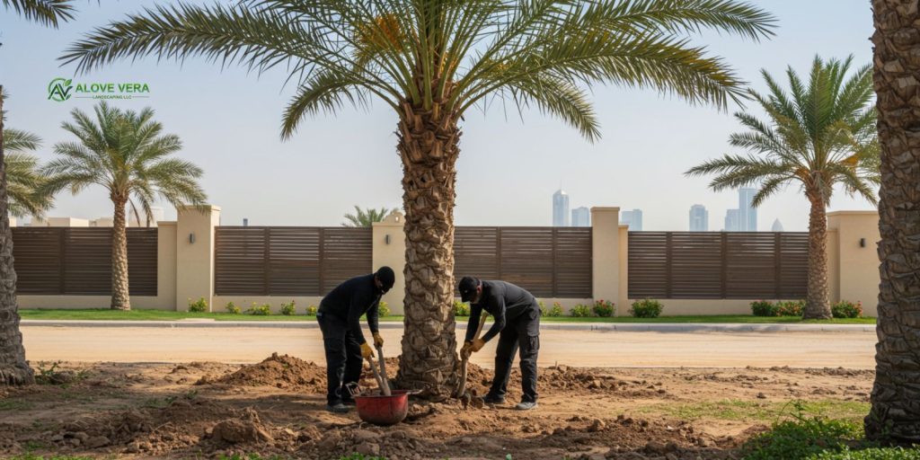 Top Fruit Trees to Grow in the UAE 2 fruit bearing date palm tree installation in uae