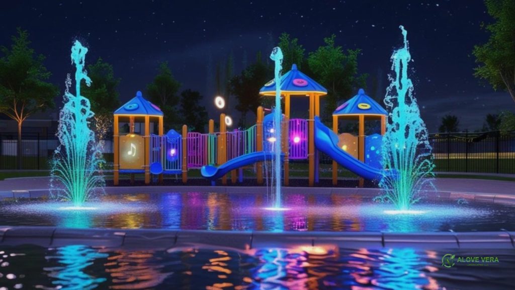 Playground Water Features: Cooling Solutions for Dubai Schools & Parks 12 Musical and Light-Enhanced Features