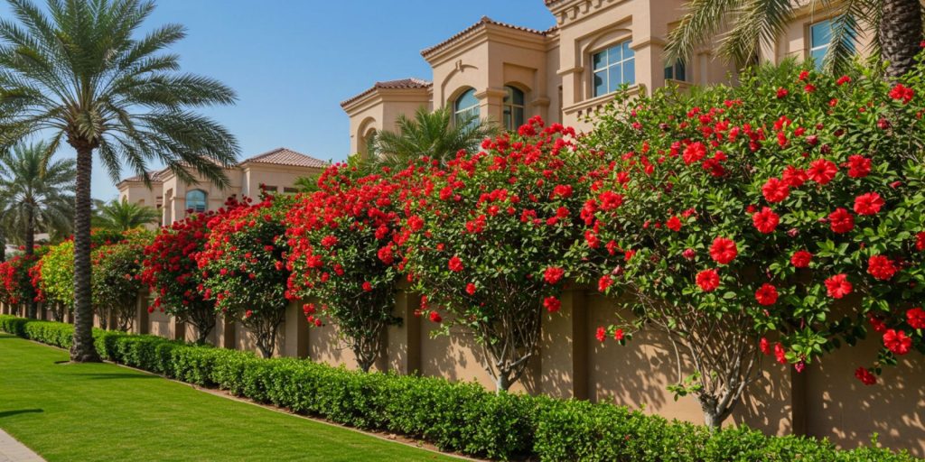 Hibiscus flower ideas for boundary walls