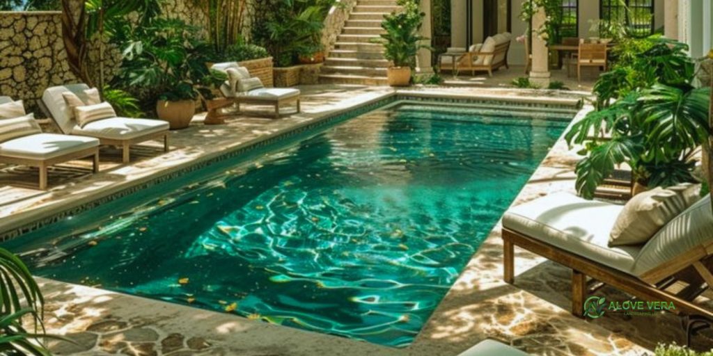 simple pool landscaping