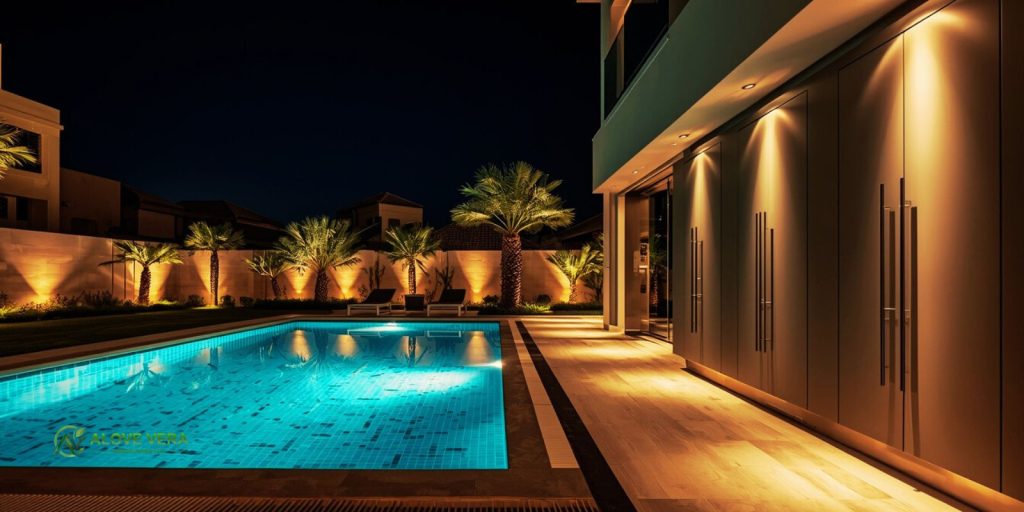 Outdoor Cabinets UAE — Weatherproof Kitchens & Storage 2 Poolside outdoor cabinets in Dubai designed for heat and moisture resistance